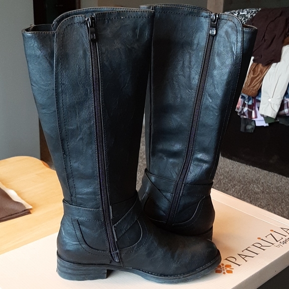 Womens black knee high boots size 7 - Picture 2 of 8